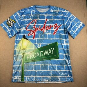 Spiderz T-Shirt Men M Blue‎ Broadway Niffum 73 Jersey Style Nashville 2021